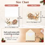 Personalized Watercolor Style Pet Photo Christmas Themed Greeting Card with Text Christmas Holiday New Year Gift for Family Friends Pet Owners Lovers