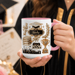 Personalized Class of Graduation Cap 11 oz 15 oz Ceramic Mug with Name and Year Daily Use Graduation Gift for Graduates