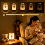 Personalised 3D-Effect Artwork Birth Flower Touch Control Rechargeable LED Night Light with Name Birthday Gift for New Moms Kids