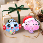 Personalized Christmas Theme Dumpling  Acrylic Hanging Ornament with Name Tree Decoration Christmas Gift for Kids