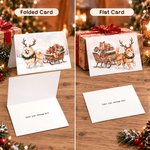 Personalized Watercolor Style Pet Photo Christmas Themed Greeting Card with Text Christmas Holiday New Year Gift for Family Friends Pet Owners Lovers