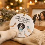 Personalised Cute Cartoon Pet Groomer Ceramic Ornament with Text Home Decor Christmas Birthday Gift for Pet Groomer Lover