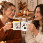 Personalized Multicolor Boo Jee Leopard Ghost 11 oz 15 oz Ceramic Coffee Mug with Name Halloween Fall Gift for Family Friends