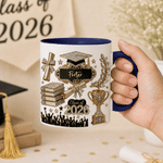 Personalized Class of Graduation Cap 11 oz 15 oz Ceramic Mug with Name and Year Daily Use Graduation Gift for Graduates