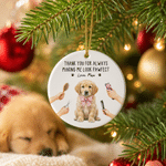 Personalised Cute Cartoon Pet Groomer Ceramic Ornament with Text Home Decor Christmas Birthday Gift for Pet Groomer Lover