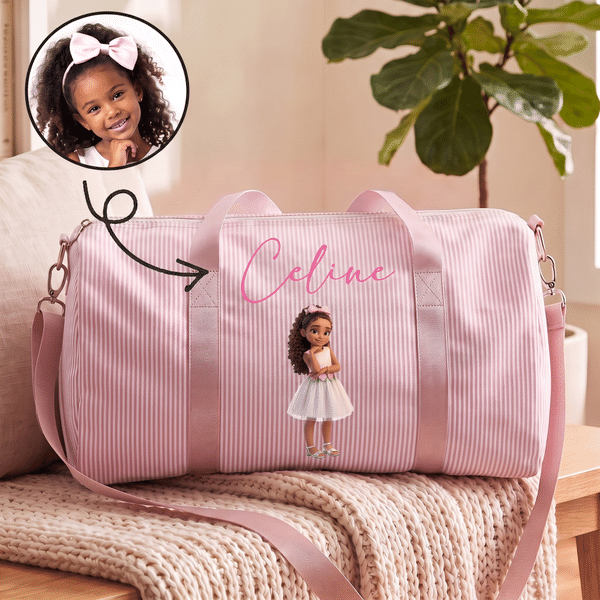 Personalized Cartoon Character Photo Large Duffle Bag with Name Travel Birthday Gift for Boys Girls