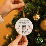 Personalised Cute Cartoon Pet Groomer Ceramic Ornament with Text Home Decor Christmas Birthday Gift for Pet Groomer Lover