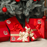 Autocollants personnalisés de Noël : Père Noël, bonhomme de neige, renne, motif à carreaux et initiale, avec prénom – Décoration de Noël, cadeau pour la famille, les amis et les enfants