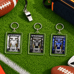 Personalised American Football Player Acrylic Keyring with Team Name and Shirt Number Game Day Birthday Gift for American Football Players Coaches