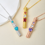 Personalised Birthstone Whistle Sterling Silver Necklace with Text Birthday Hiking Gift for Woman Sports Lover