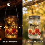 Personalised Birth Flower Mason Jar Night Light with Name Home Decor Birthday Bachelorette Party Gift for Friend Sister Bridesmaid