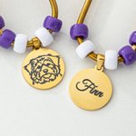 Personalised Cute Paw Print Bone Pet Portrait Beads Keychain Bag Charm with Card and Box Memory Sympathy Gift for Loss of Pet