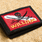 Personalized Embroidered Pirate Adventure Skull Selton Skeleton Flag BCD Tag with Name Birthday Gift for Scuba Diving Lovers
