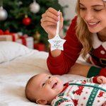 Personalized Our First Christmas as a Family Star Shaped Ceramic Ornament with Name and Year Christmas Tree Decor Gift for Family New Parents