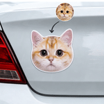 Imán magnético personalizado para el coche con una foto de la carita de tu mascota; decoración para el coche; regalo conmemorativo en caso de pérdida de una mascota, ideal para los amantes de las masc