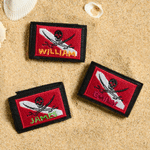 Personalized Embroidered Pirate Adventure Skull Selton Skeleton Flag BCD Tag with Name Birthday Gift for Scuba Diving Lovers