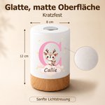 Personalisiertes Babytieren Nachtlicht mit Initiale & Namen | Kabellos & Dimmbar | Kinderzimmer Deko | Tauf- & Geburtstagsgeschenk für Kinder & Babys