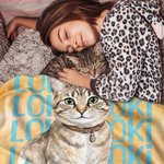 Personalized Watercolor Style Pet Portrait Soft Throw Beanie Pet Blanket with Name Home Decor Birthday Pet Memorial Gift for Dog Cat Pet Owners Lovers