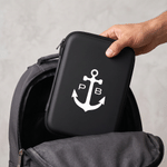 Personalised Monogram Cable Storage Case with Name and Letter Travel Tech Accessory Birthday Gift for Traveller Businessman