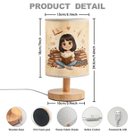 Lámpara de mesa con foto personalizada de un personaje de dibujos animados clásicos, ideal como regalo de cumpleaños o decoración para el hogar para los amantes de los libros y sus familias