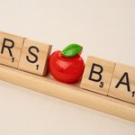 Personalized Apple Pencil Charm Scrabble Letter Block Wooden Name Sign Classroom Desk Decor Back to School Appreciation Gift for Teacher
