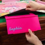 Personalized 3D Printed Multicolor Foldable Table Mahjong Card Holder with Name Game Night Club Gift for Mahjong Lovers