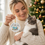 Gepersonaliseerd, schattig keramisch ornament met cartoonafbeelding van een huisdier en foto, met naam – woondecoratie, kerstcadeau voor trimmers en hondenbezitters