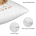 Housse de coussin décorative personnalisée, multicolore, à l'aquarelle, avec photo de votre animal de compagnie, son nom et un texte – Décoration d'intérieur, cadeau en souvenir d'un animal disparu, d