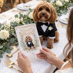 Personalized Congratulations to My Pawrents Watercolor Pet Photo Wedding Greeting Card with Text and Year Wedding Party Gift for Newlyweds Pet Owners