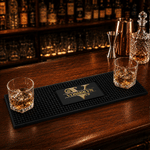 Personalized Retro Drink Welcome Great Times Non-Slip Bar Mat Drink Coaster with Name Year and Text Home Bar Decor Birthday Gift for Bar Owner Father