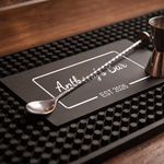 Personalized Retro Drink Welcome Great Times Non-Slip Bar Mat Drink Coaster with Name Year and Text Home Bar Decor Birthday Gift for Bar Owner Father