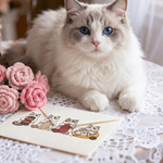 Adesivi personalizzati per etichette di gomitoli di lana con foto di animali domestici in stile cartone animato: regalo di Natale, per le feste o per un anniversario, per gli amanti degli animali e gl