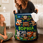 Personalised Cartoon Mermaid Car Dinosaur Pattern Laundry Basket with Name Children's Room Use Birthday Gift for Kids