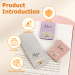 Marque-page magnétique personnalisé en cuir PU avec motif de papillon et fleur de naissance, personnalisé au nom du destinataire. Accessoire de lecture pour un usage quotidien, cadeau d'anniversaire i