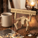 Personalized 3D Printed Alien Creature Figurine Desk Decoration with 1-4 Signs Home Office Decor Birthday Gift for Book Lover Sci-Fi Fan