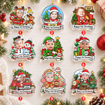 Gepersonaliseerde acrylversiering met foto van de baby’s eerste kerst, voorzien van naam en jaartal – Woonaccessoire en kerstcadeau voor pasgeborenen en kersverse ouders