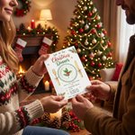 Personalised Join Us for Christmas Dinner Holly Leaves Greeting Card with Text Date Time and Address Christmas Dinner Party Gift for Family Friends