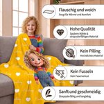Personalisierte Kuscheldecke mit 3D-Charakter aus Ihrem Foto & Namen | Wohnaccessoire | Geburtstags- und Weihnachtsgeschenk für Kinder und Familie
