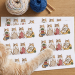 Adesivi personalizzati per etichette di gomitoli di lana con foto di animali domestici in stile cartone animato: regalo di Natale, per le feste o per un anniversario, per gli amanti degli animali e gl