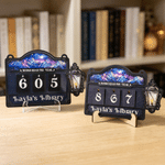 Livres personnalisés style vitrail « Lu cette année » : suivi de lecture avec compteur de pages lues, décoration d'étagère, cadeau d'anniversaire ou de Noël pour les passionnés de lecture