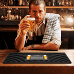Personalized Retro Drink Welcome Great Times Non-Slip Bar Mat Drink Coaster with Name Year and Text Home Bar Decor Birthday Gift for Bar Owner Father