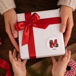 Personalized Christmas Theme Initial Waterproof Sticker Labels with Name Christmas Decor Party Favors for Family Friends