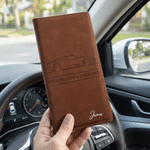 Portadocumenti personalizzato in pelle PU con motivo floreale del mese di nascita, porta targa e porta documenti con nome, ideale per l'uso quotidiano, come regalo di compleanno o per l'acquisto di un
