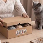 Adesivi personalizzati per etichette di gomitoli di lana con foto di animali domestici in stile cartone animato: regalo di Natale, per le feste o per un anniversario, per gli amanti degli animali e gl