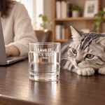 Personlig «Leave It It’s For The Cat»-whiskyglass på 10 oz med inngravert navn – bursdagsgave til katte- og whiskyelskere