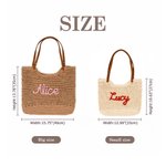 Personalised Bohemian Crochet Knitted Large Tote Bag with Name Daily Use Summer Beach Travel Accessory Birthday Gift for Woman Girl Girlfriend