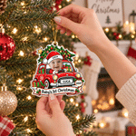 Gepersonaliseerde acrylversiering met foto van de baby’s eerste kerst, voorzien van naam en jaartal – Woonaccessoire en kerstcadeau voor pasgeborenen en kersverse ouders