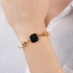 Personalised Heat-Activated Hidden Photo Sea Shell Heishi Beads Bracelet with Engraved Text Memorable Anniversary Birthday Gift for Women Girls