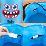 Personalised Cartoon Monster Eyeball Reusable LED Light Sweets Bucket with Name Trick or Treat Halloween Gift for Boys Girls