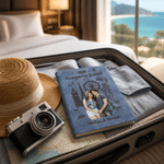 Personalized Travel Couple Photo World Landmark Buildings A5 A6 PU Leather Notebook with Names Anniversary Travel Gift for Couples Travelers